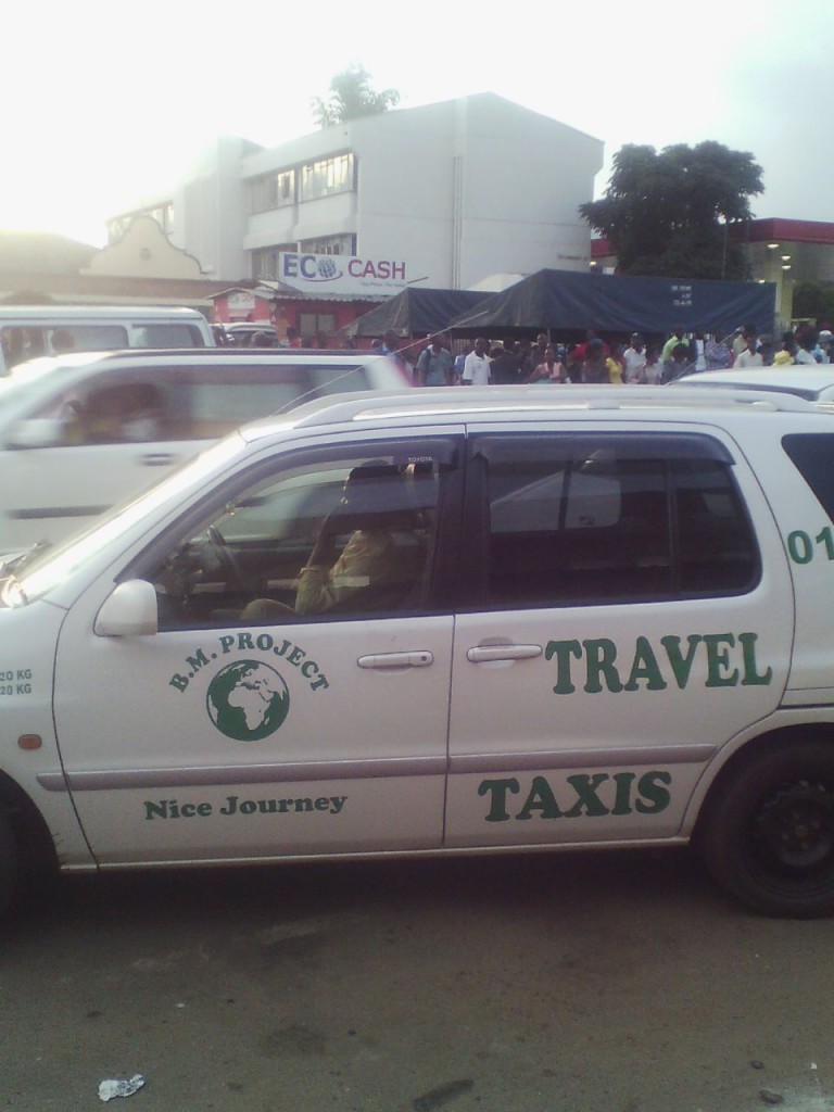 A taxi in Harare CBD